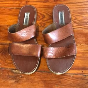 Steve Madden Malta Sandals Size 6 Cognac Leather